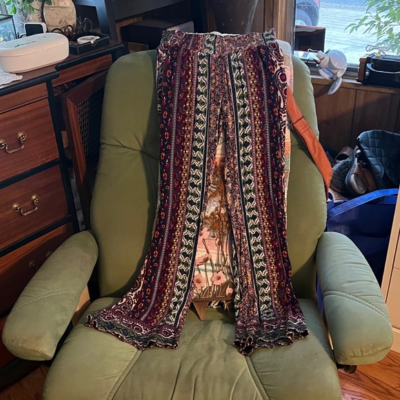 Patrons of Peace Colorful Patterned Flare Pants - Picture 6 of 6